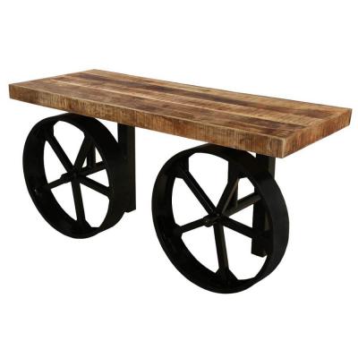 IRON / WOOD END TABLE